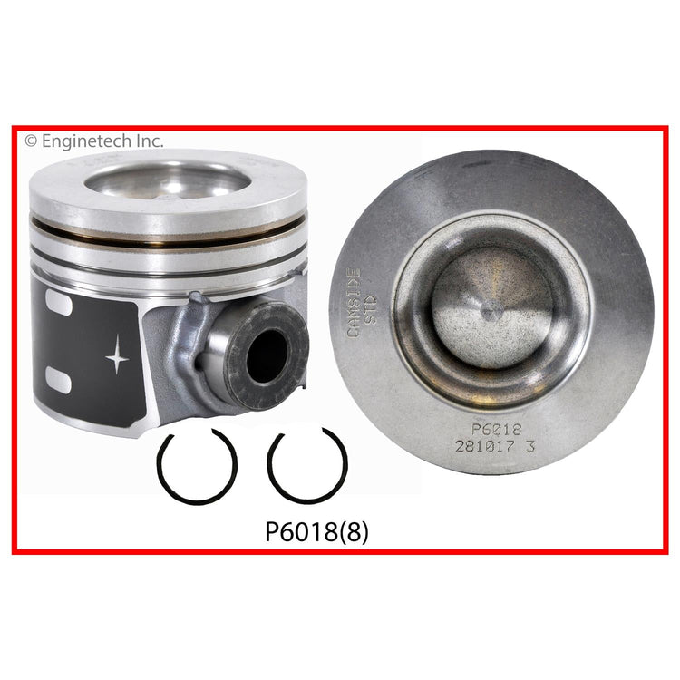 Enginetech P6018(1)STD Engine Single Piston for Ford F-250 and F-350 Super Duty (Without Rings)