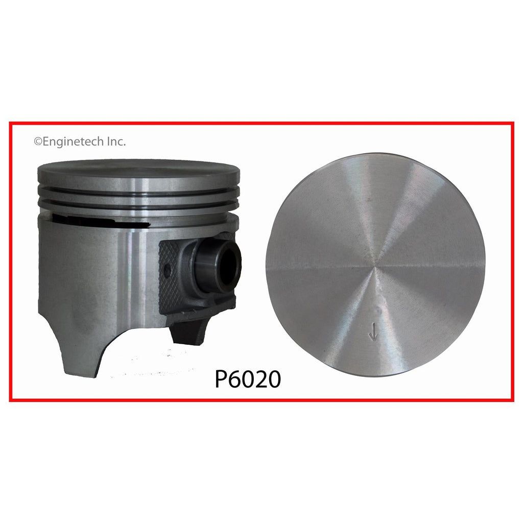 Enginetech P6020(6)030 Engine Piston Set Without Rings for 1961-1966 Ford P-100 and P-350