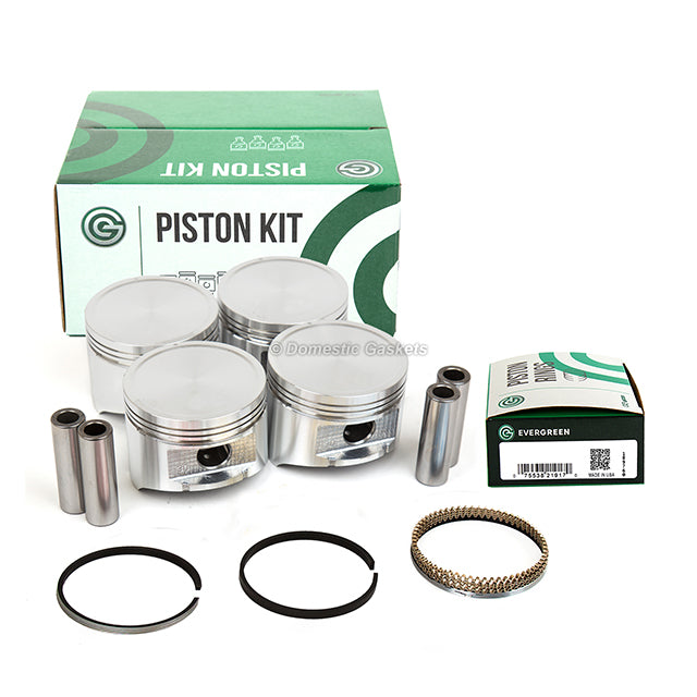 Pistons Bearings Rings Fit 90-97 Nissan D21 Pickup 2.4L SOHC KA24E