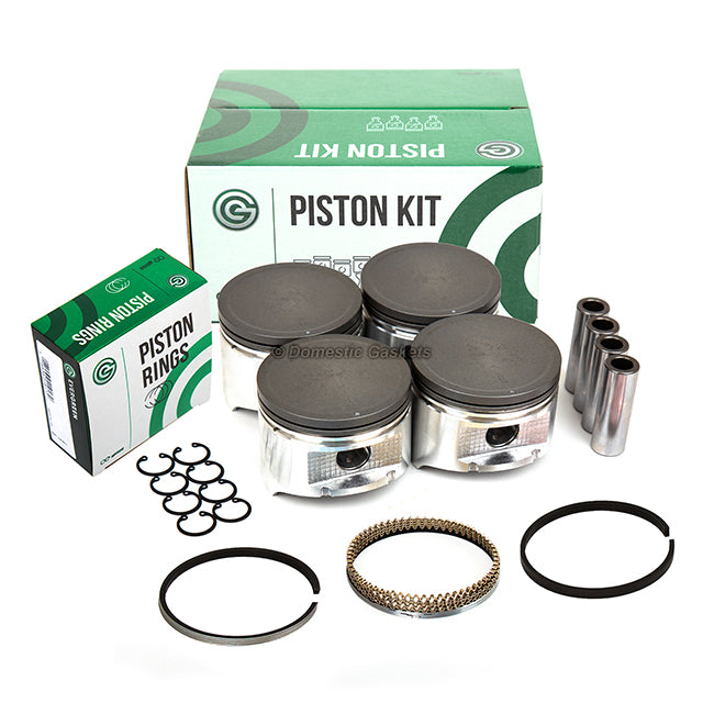 Pistons Bearings Rings Fit 89-92 Nissan Stanza Axxess 2.4L SOHC KA24E