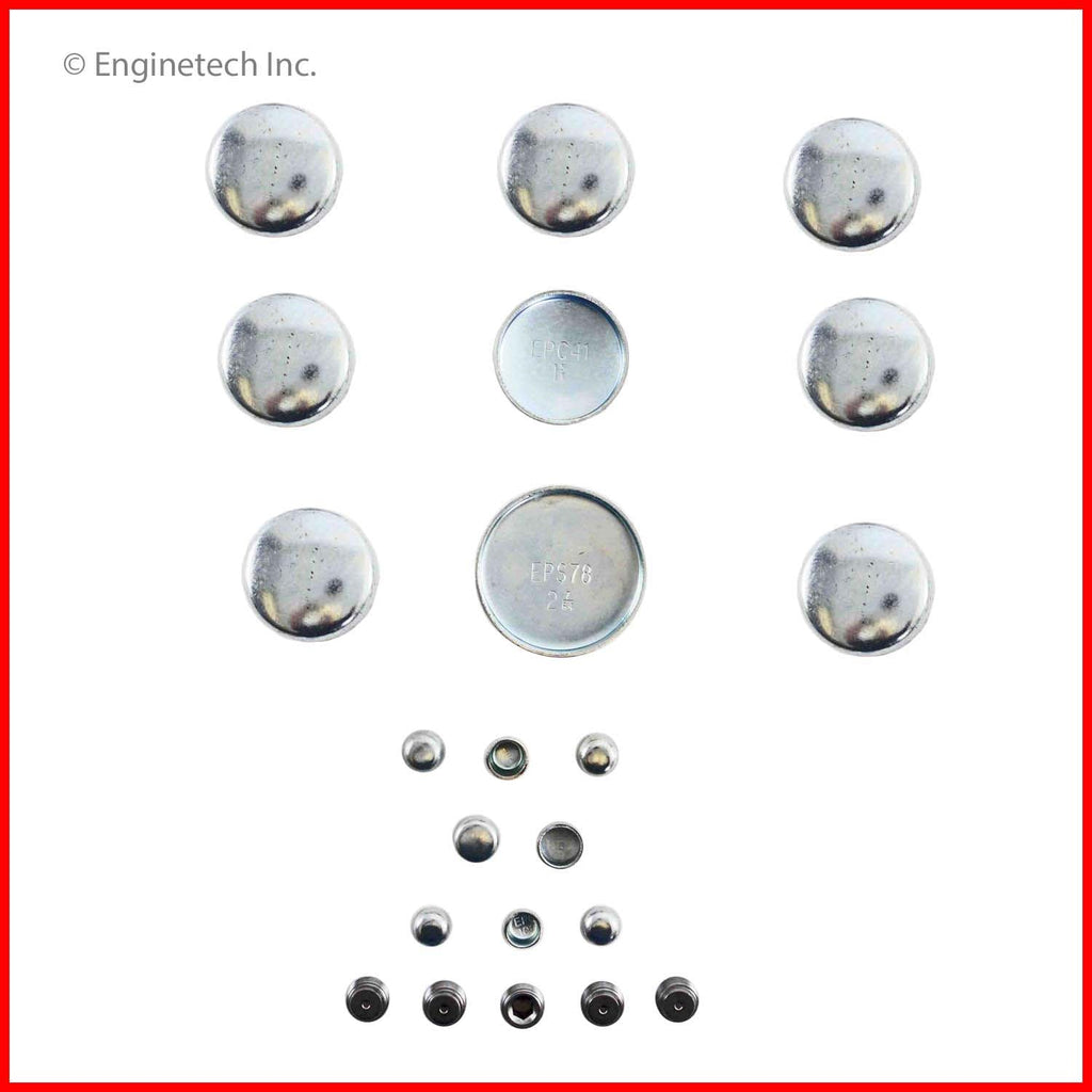 Enginetech Engine Expansion Plug Kit - Steel for Engine Rebuilds