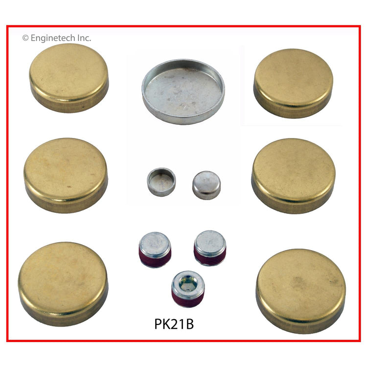 Enginetech PK21B Brass Engine Expansion Plug Kit for Cadillac Chassis and Calais Models