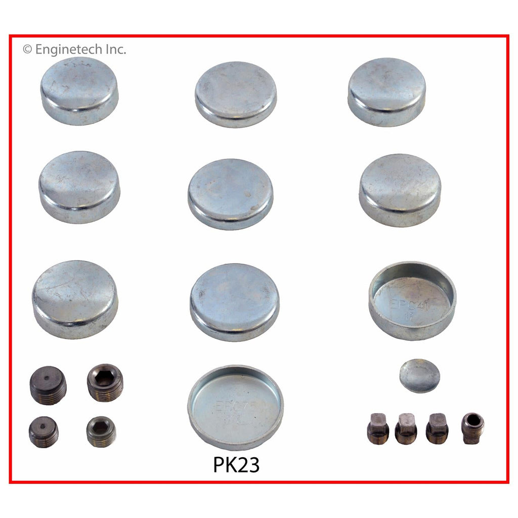 Enginetech PK23 Engine Expansion Plug Kit - Iron for Engine Rebuilding and Maintenance