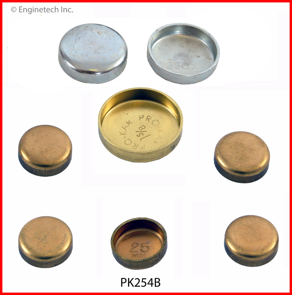 Enginetech PK254B Brass Engine Expansion Plug Kit for Chrysler, Hyundai, and More
