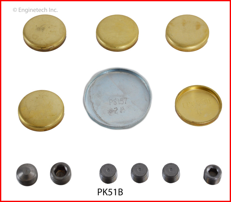 Enginetech PK51B Engine Expansion Plug Kit – Brass for Mazda B3000 and Ford Taurus
