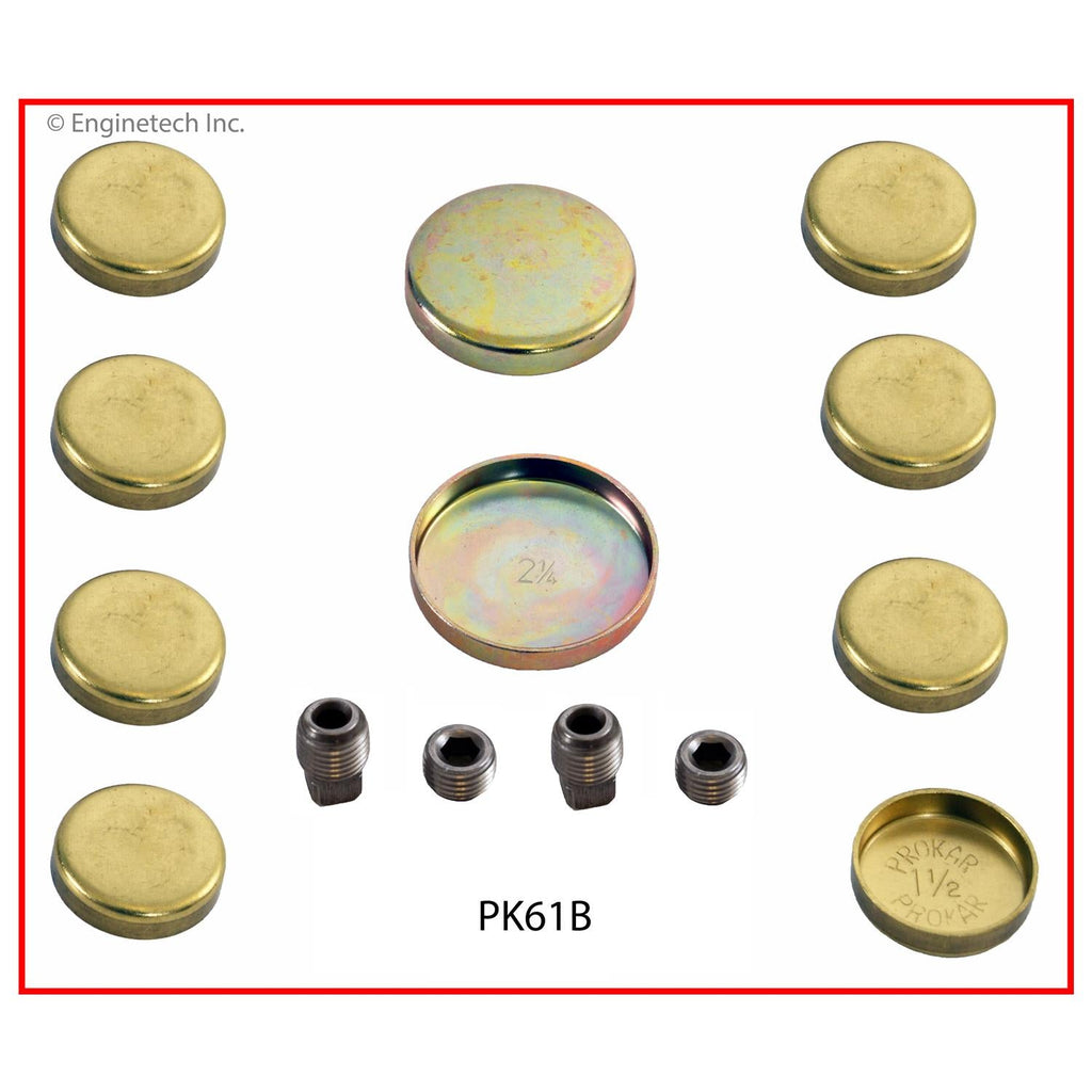 Enginetech PK61B Brass Engine Expansion Plug Kit for Ford and Mercury Vehicles