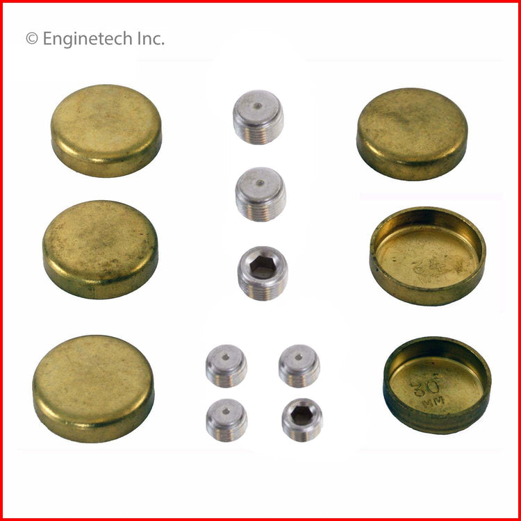 Enginetech Brass Engine Expansion Plug Kit PK66B for Chevy Camaro & Pontiac Firebird