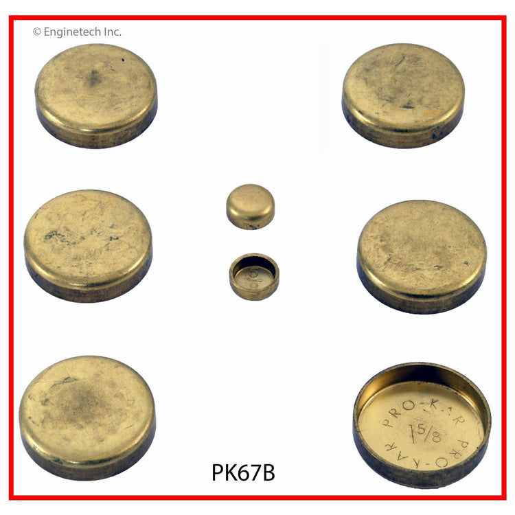 Enginetech Brass Engine Expansion Plug Kit PK67B for Chrysler and Dodge Vehicles