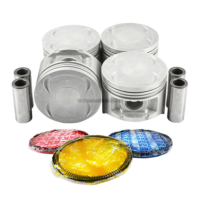 Pistons and Rings fit 90-91 Honda Prelude 2.1L L4 DOHC 16v