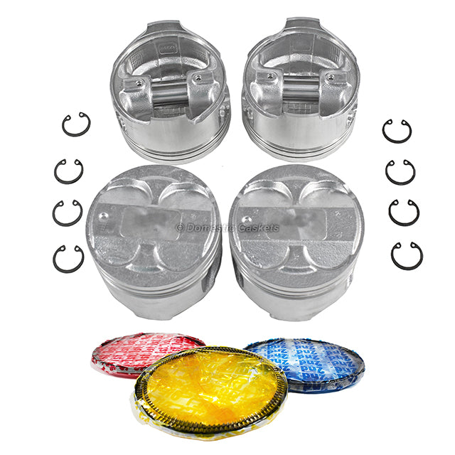 Pistons and Rings fit 01-05 Mazda 1.8L L4 DOHC 16v