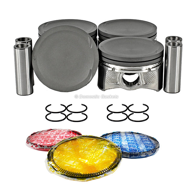 Pistons and Rings fit 06-09 Mazda 3 2.3L L4 DOHC 16v