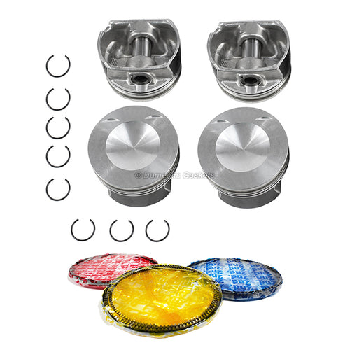 Pistons and Rings fit 05-09 Audi 2.0L L4 DOHC 16v BPG