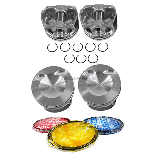 Pistons and Rings fit 06-15 Audi 2.0L L4 DOHC 16v CAEB