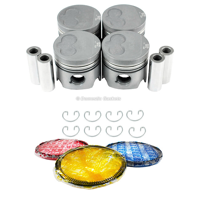 Pistons and Rings fit 05-09 Audi A4 3.2L V6 DOHC 24v