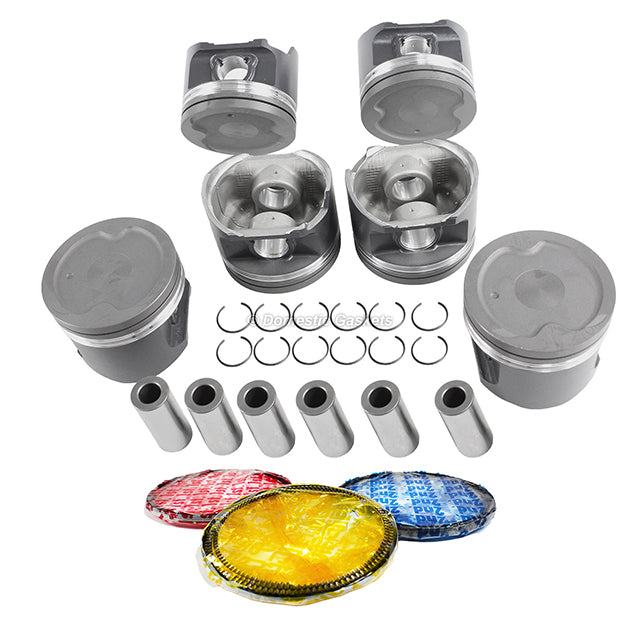 Pistons and Rings fit 93-97 Lexus Toyota Land 4.5L L6 DOHC