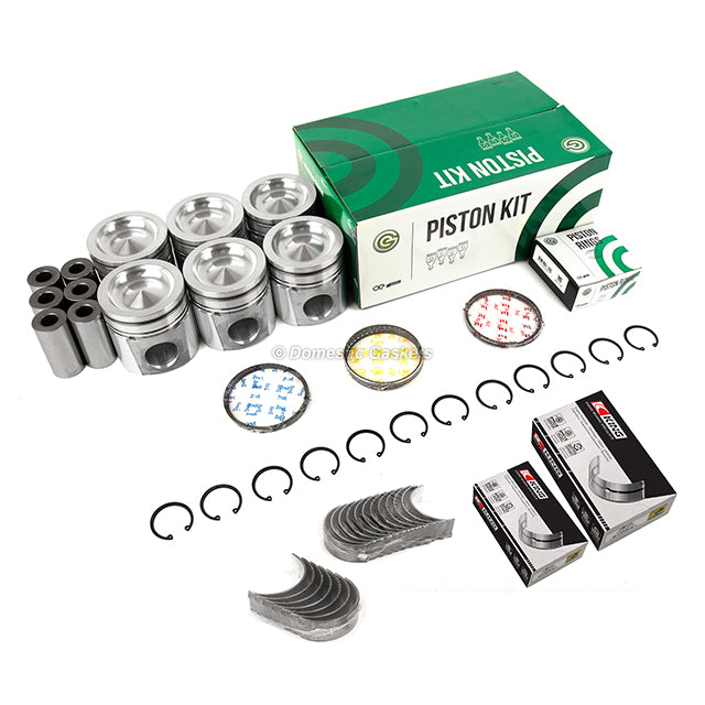 Full Gasket Set Bearings Pistons Fit 98-02 Dodge Ram 5.9L Diesel L6 OHV 24v