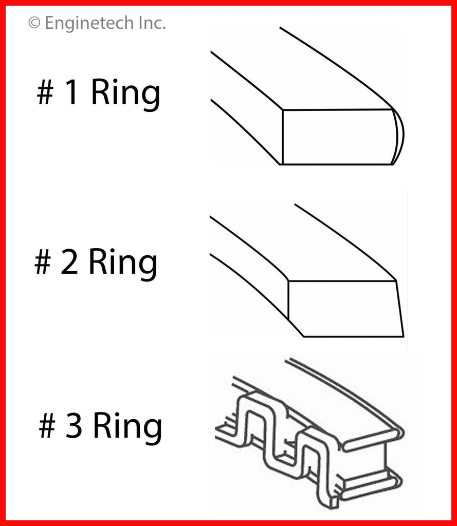 Enginetech R37458-060 Engine Cast Iron Piston Ring Complete Set for Automotive Engines
