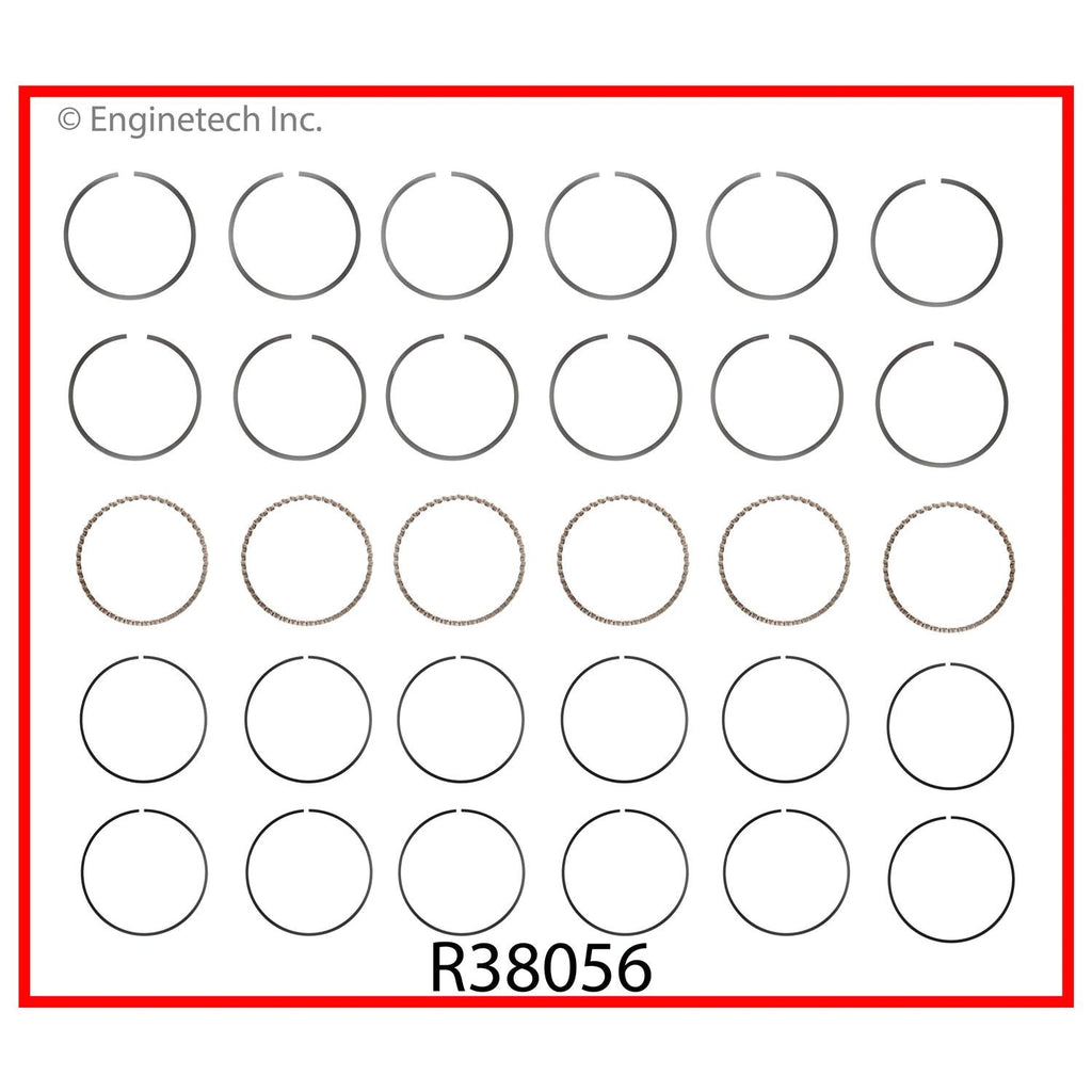 Enginetech R38056-040 Engine Cast Iron Piston Ring Set for Buick Century (1980-1987)