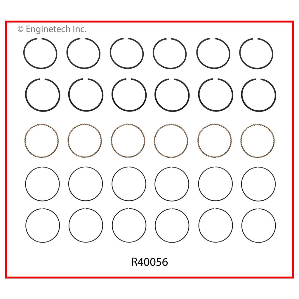 Enginetech R40056-060 Engine Cast Iron Piston Ring Complete Set