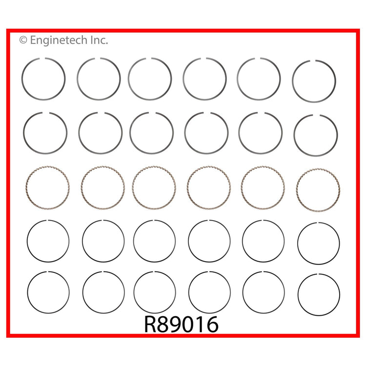 Enginetech R89016-1.5 Engine Cast Iron Piston Ring Set for Select Isuzu, Jeep, and Buick Models