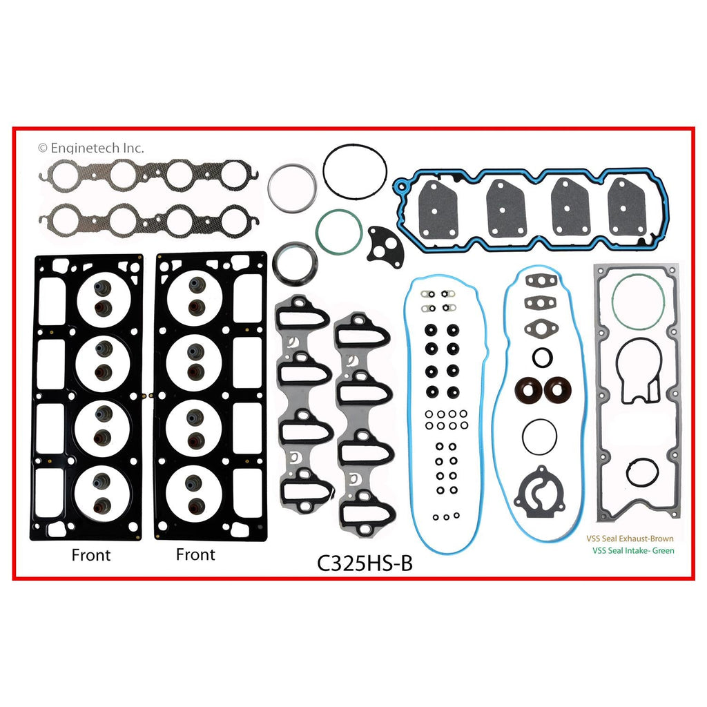 Enginetech RCC325AP-STD Premium Engine Rebuild Kit for GMC and Chevrolet Vehicles