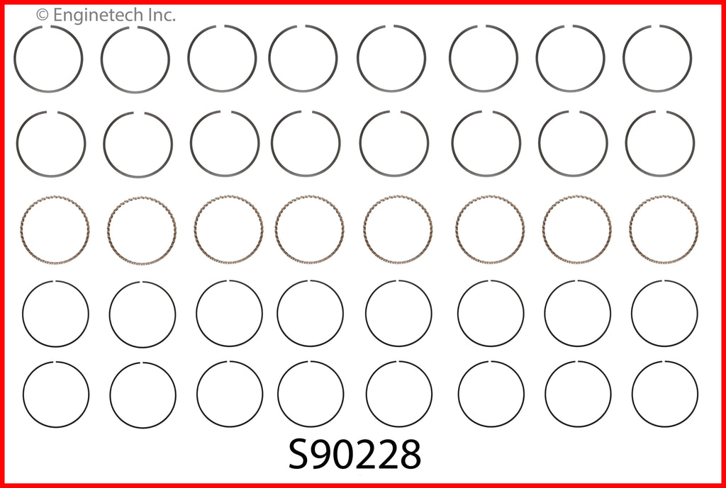 Enginetech RCF281DP-STD Engine Rebuild Kit for Ford Cars and Trucks
