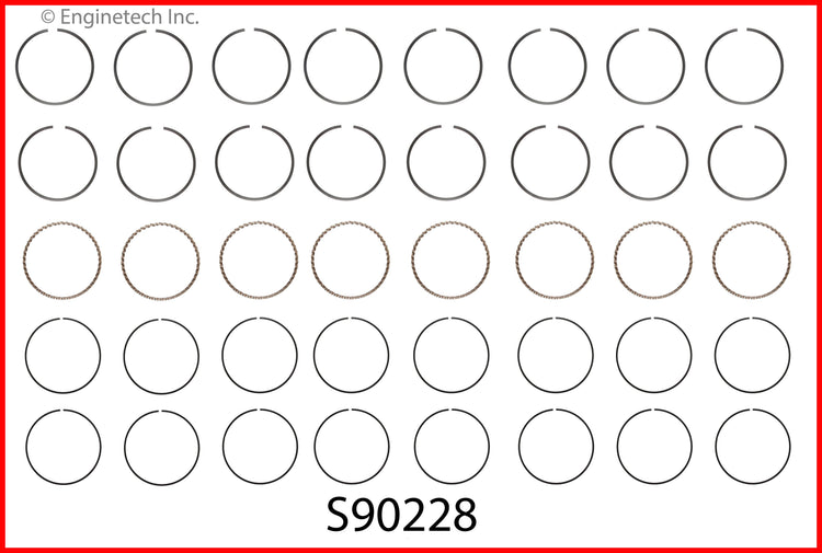 Enginetech RCF330GP-STD Engine Rebuild Kit for Ford Car and Truck - All Standard Sizes