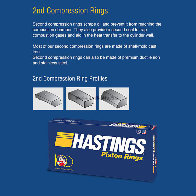 Hastings Piston Rings Fit 03-10 Ford Diesel Turbo Power Stroke 6.0L