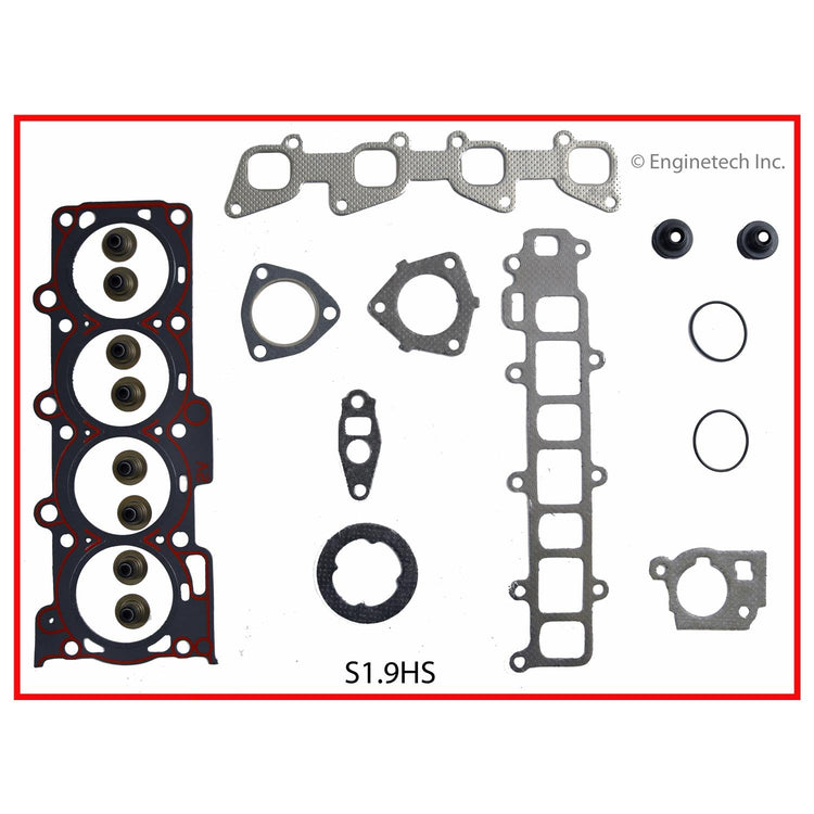 Enginetech Engine Cylinder Head Gasket Set for Suzuki Cars and Trucks with Head Bolts - Part S1.9HS-WB