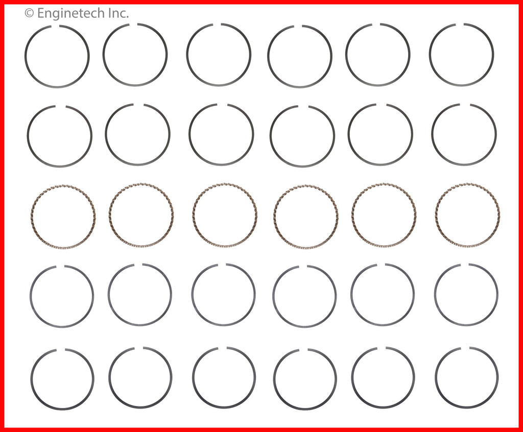 Enginetech S32706-.50 Engine Premium Piston Ring Set for Select Ford and Lincoln Models