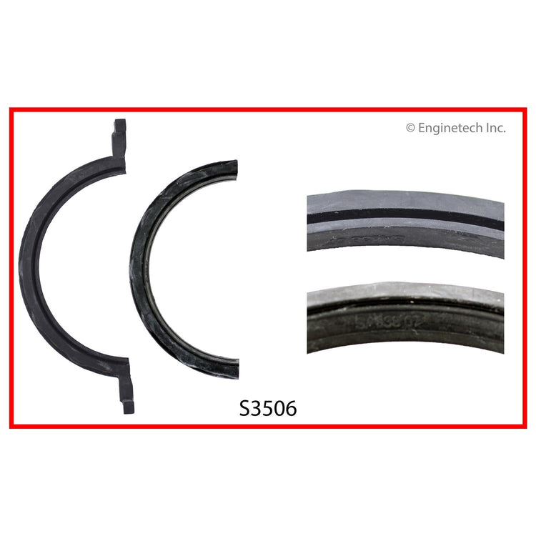 Enginetech S3506 Engine Rear Crankshaft Seal – 2 Piece Polyacrylate Set for Classic American Motors Engines