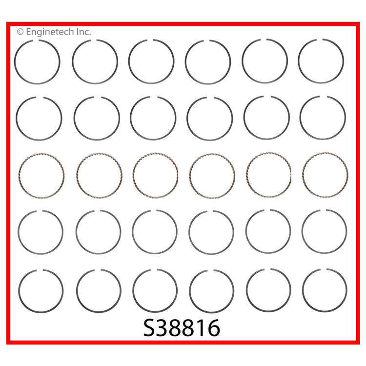 Enginetech S38816-030 Engine Premium Piston Ring Set for Jeep Vehicles