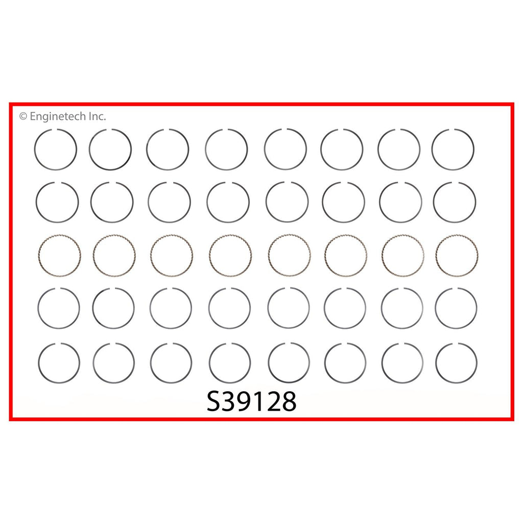 Enginetech S39128-100 Engine Premium Piston Ring Complete Set for Dodge Ram and Chrysler Models