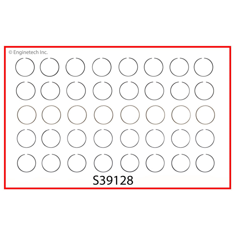 Enginetech S39128-.50 Engine Premium Piston Ring Complete Set for Dodge and Chrysler Vehicles