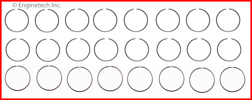 Enginetech S40518-020 Engine Premium Piston Ring Complete Set for High-Performance Engines