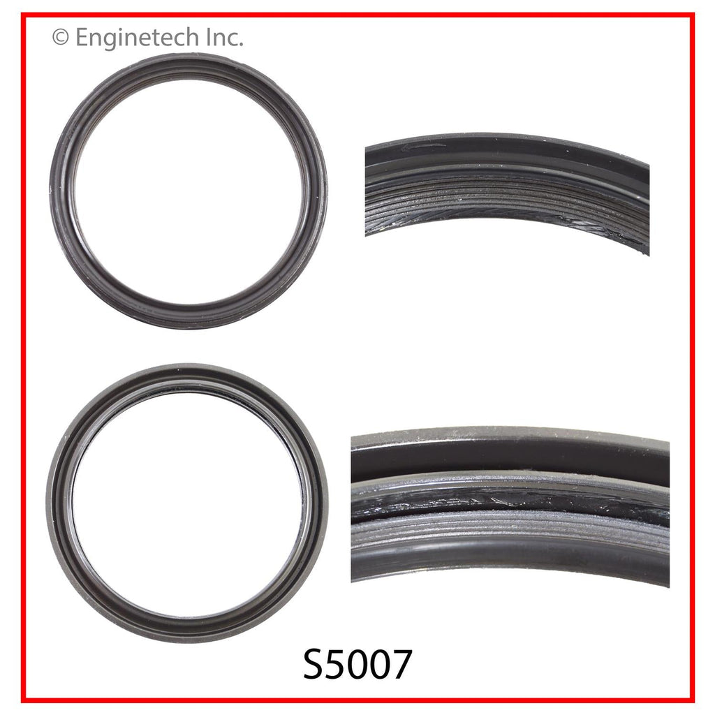 Enginetech S5007 Engine Rear Crankshaft Seal - PTFE and Viton for GMC, Chevrolet, Isuzu