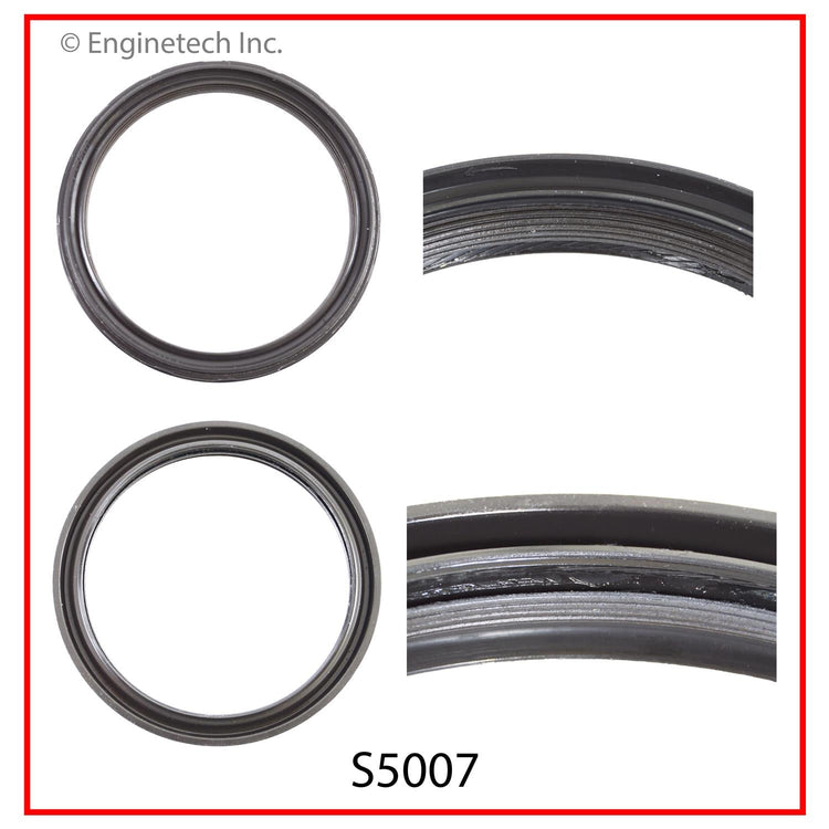 Enginetech S5007 Engine Rear Crankshaft Seal - PTFE and Viton for GMC, Chevrolet, Isuzu