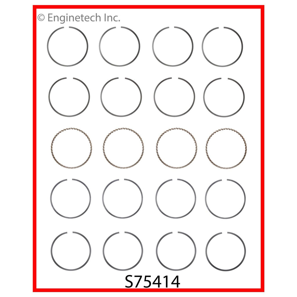 Enginetech S75414-STD Engine Premium Piston Ring Set for Honda Civic