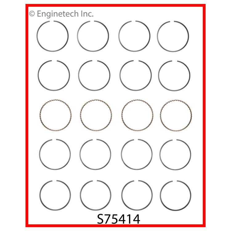 Enginetech S75414-.50 Engine Premium Piston Ring Complete Set for Honda Civic (2001-2005)