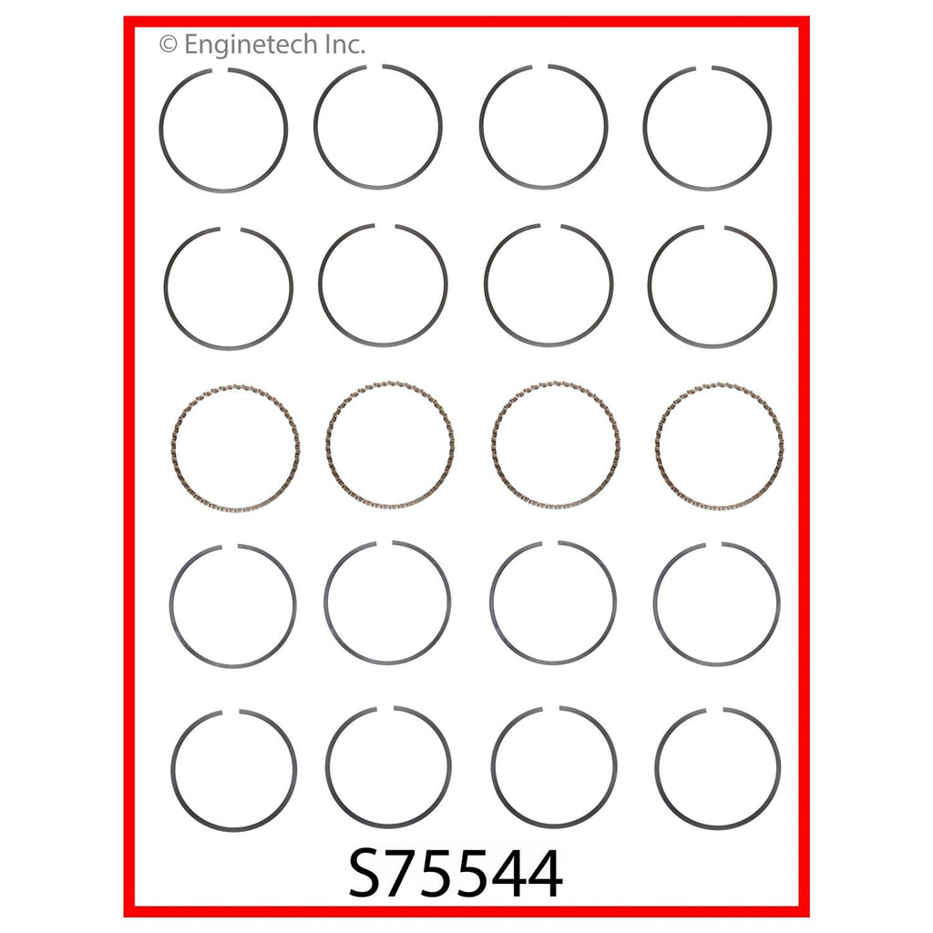Enginetech S75544-STD Engine Premium Piston Ring Complete Set for 2001-2002 Kia Rio