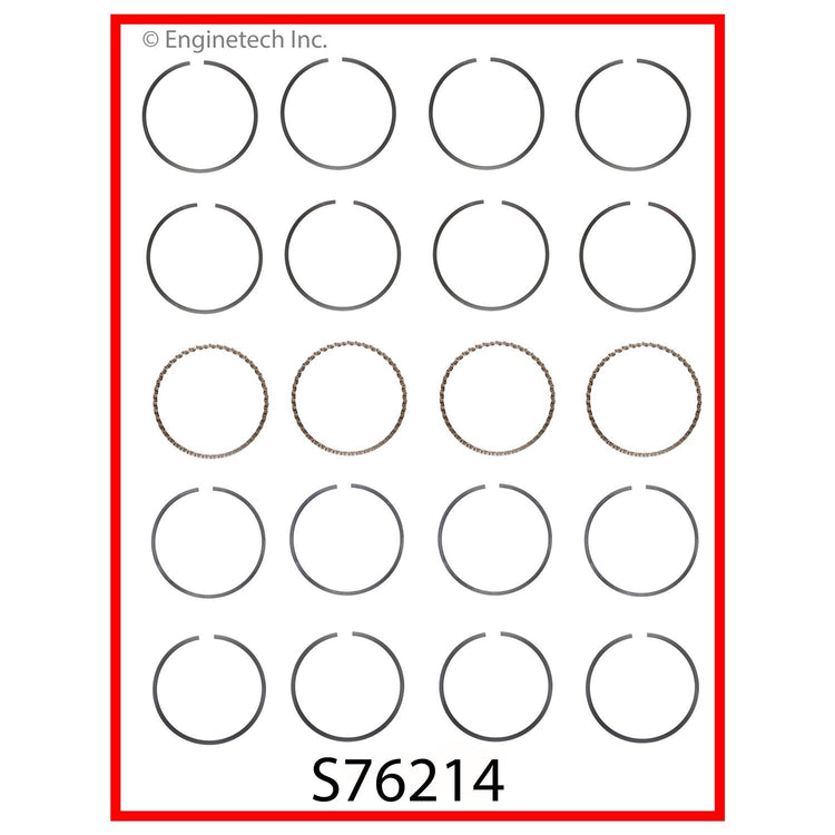 Enginetech S76214-.50 Engine Premium Piston Ring Complete Set for Nissan 200SX & Sentra