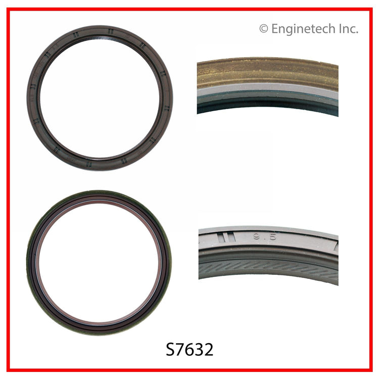 Enginetech S7632 Engine Rear Crankshaft Seal for Jeep and Dodge Vehicles