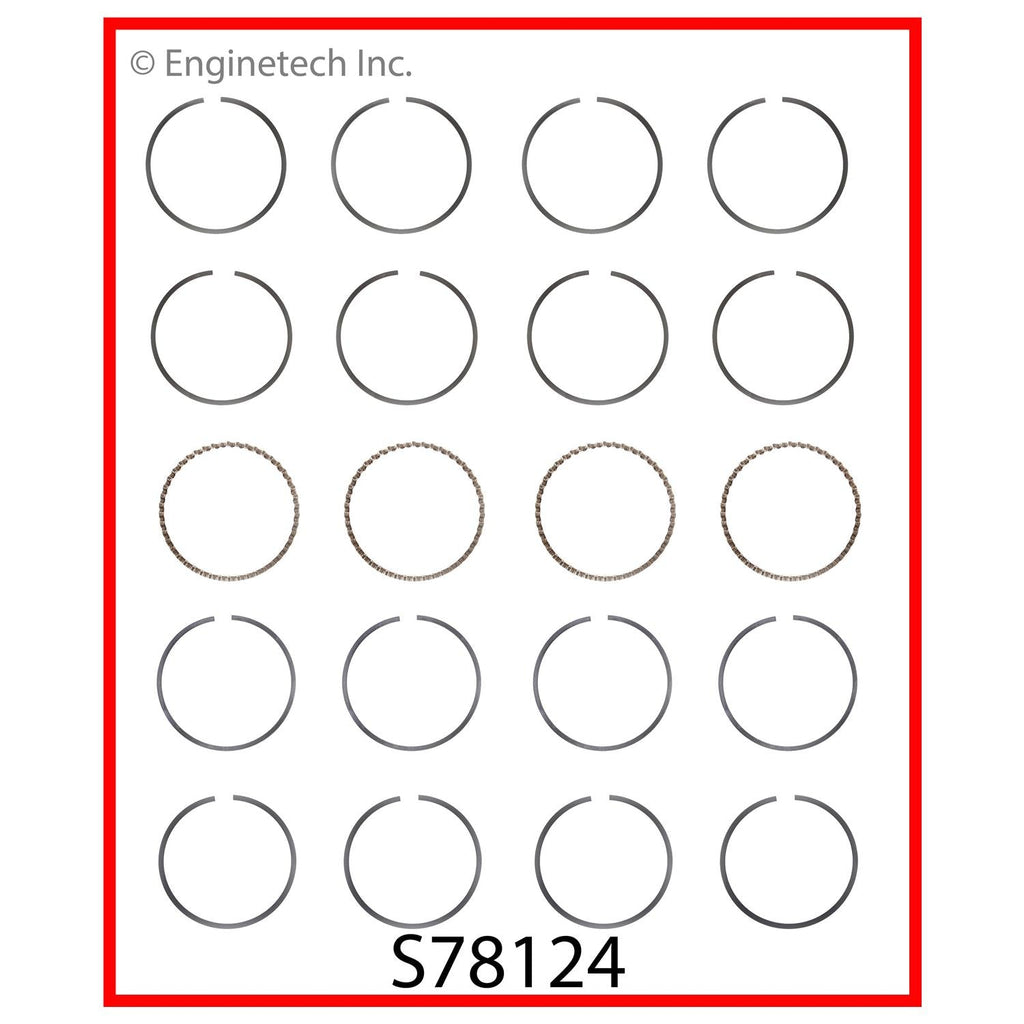 Enginetech Premium Piston Ring Set for Mazda Protege 1999-2003 Part S78124-.50