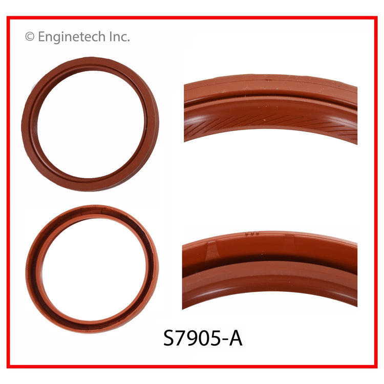 Enginetech S7905-A Engine Rear Crankshaft Seal with Gasket – Viton Seal for Buick, Chevrolet, Pontiac (2004-2005 Models)