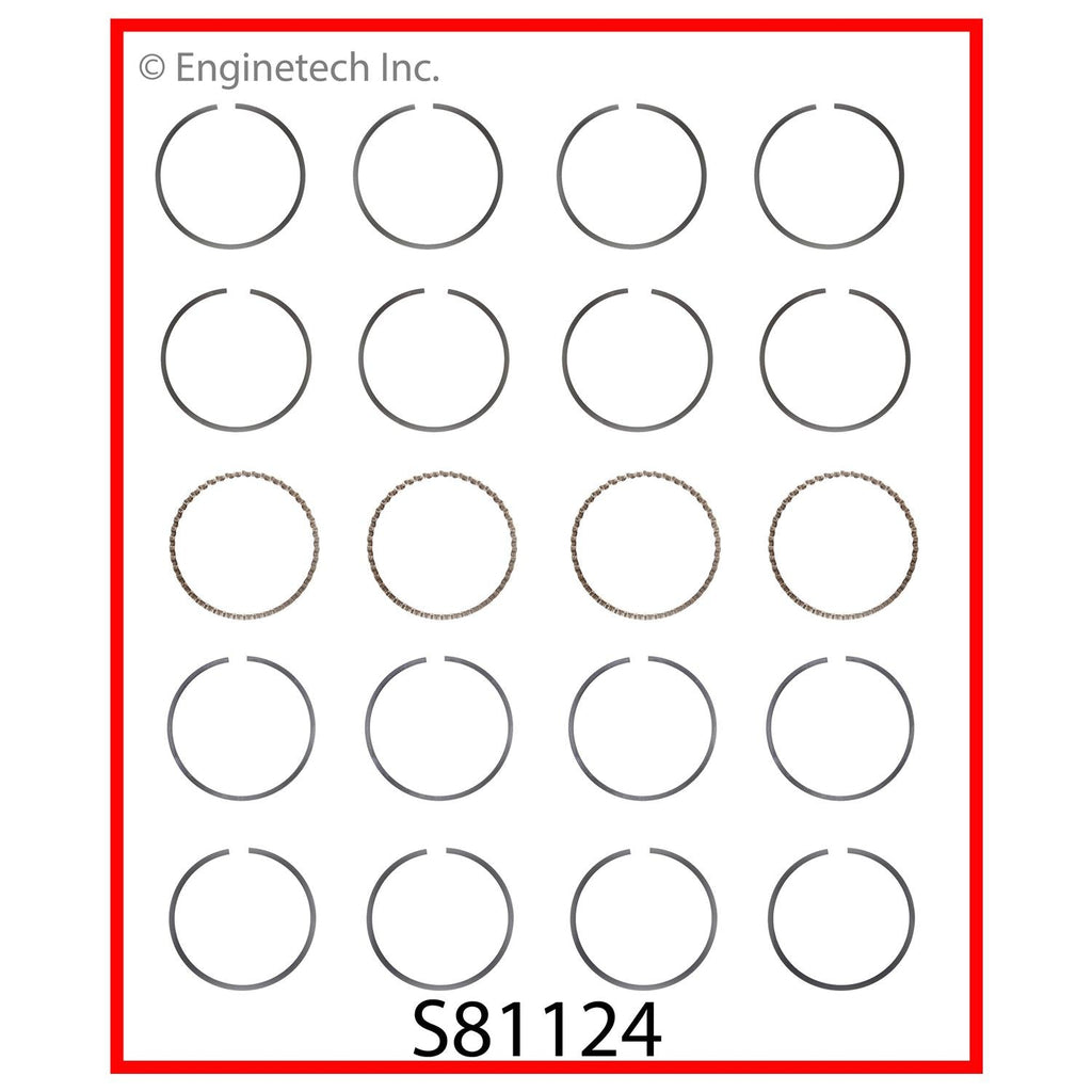 Enginetech S81124-.50 Engine Premium Piston Ring Complete Set for Honda Civic
