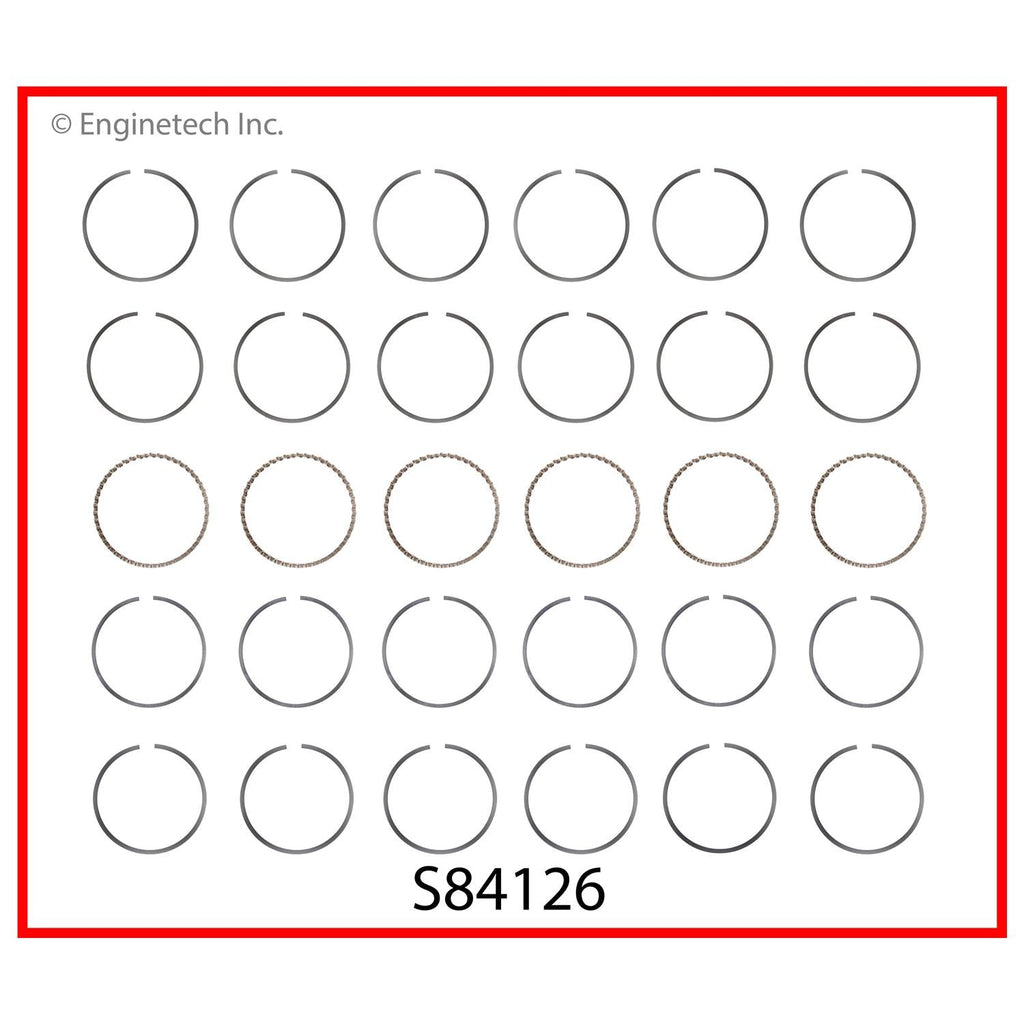 Enginetech S84126-.50 Engine Premium Piston Ring Complete Set for Suzuki and Chevrolet Vehicles