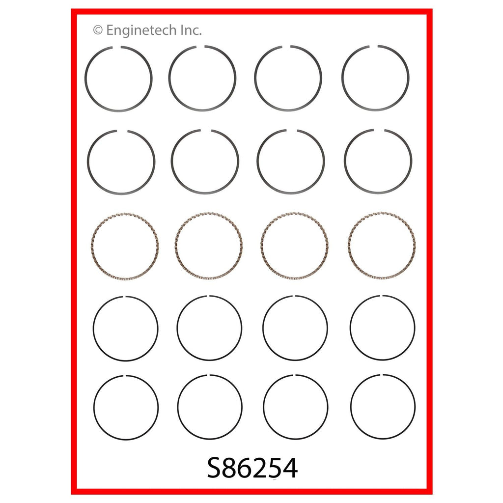 Enginetech Premium Piston Ring Set for Toyota RAV4 (1998-2000)