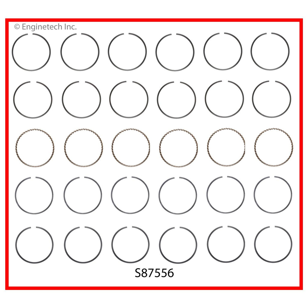 Enginetech S87556-100 Engine Premium Piston Ring Complete Set for Toyota and Lexus