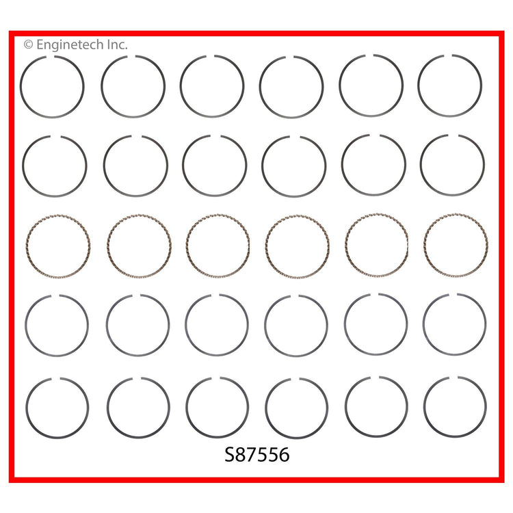Enginetech S87556-100 Engine Premium Piston Ring Complete Set for Toyota and Lexus