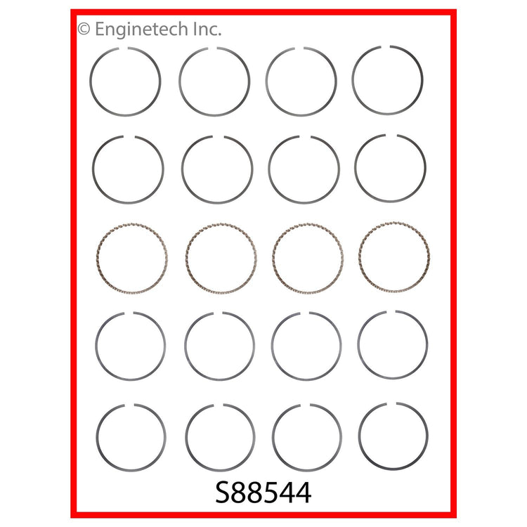 Enginetech S88544-.50 Engine Premium Piston Ring Complete Set for Toyota and Scion Vehicles